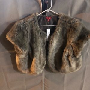 Crop fur jacket